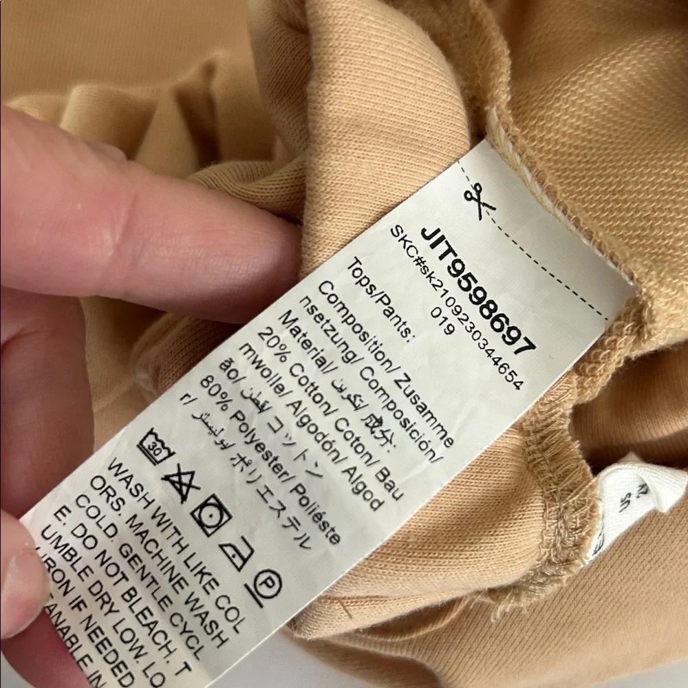 SHEIN Kids Dual-Tone Jogger Pants in Green and Tan